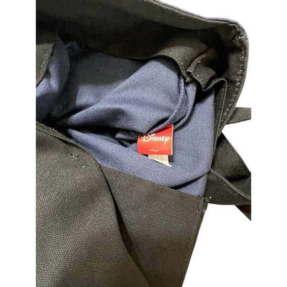 Disney Mickey Mouse Navy Canvas Tote Rainbow Sparkle Stars Butterfly Clouds - Picture 4 of 6